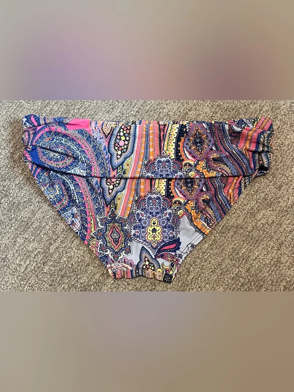 Bikini Bottom Bright Paisley Tommy Hilfiger Foldover Full Coverage  1405/bb7-1